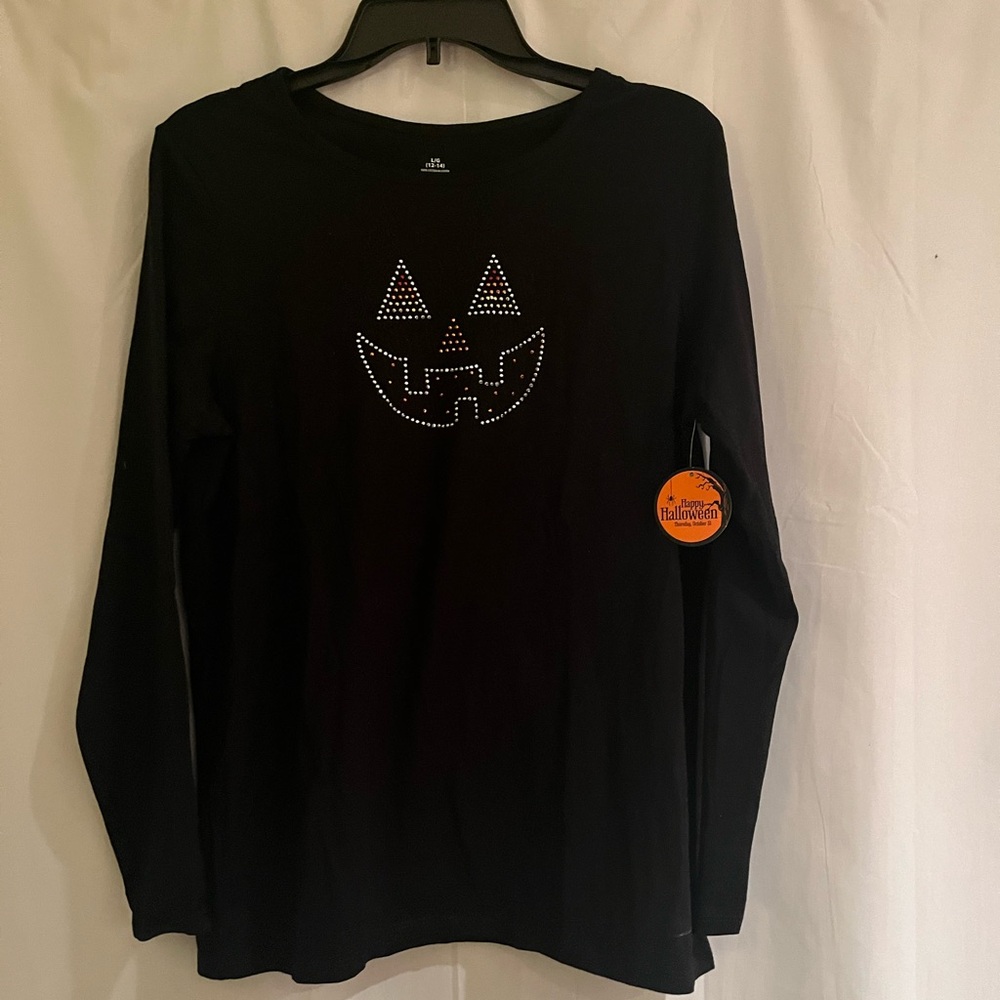 Halloween Long Sleeve Tee, size adult medium/child XL